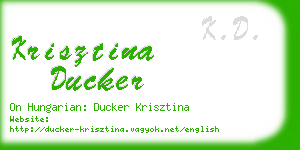 krisztina ducker business card